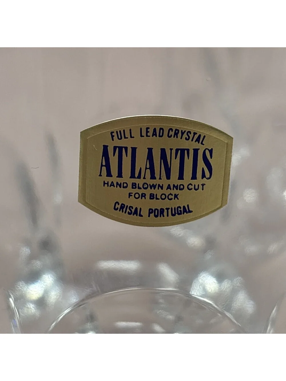 VTG Atlantis Crystal Glasses RARE Sara Old Fashioned Hand Blown Cut Set of 4 NEW